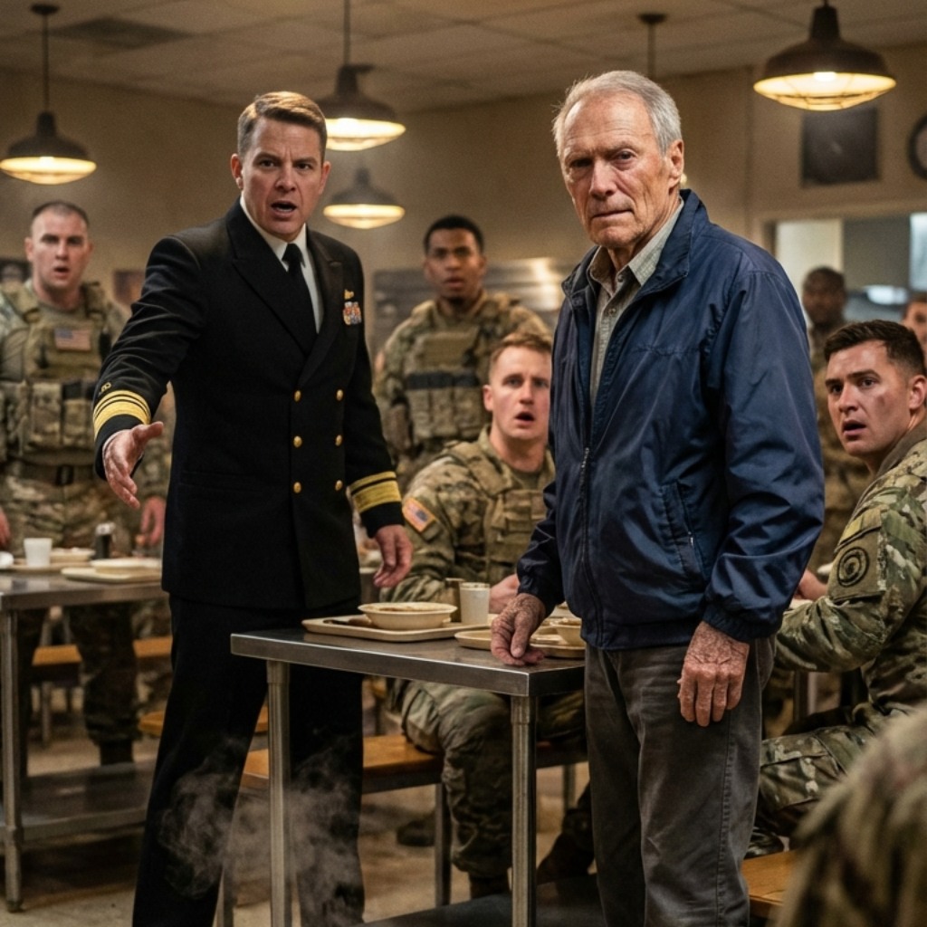 “Touch my tray again, Admiral, and I’ll show you why they once called me the Redeemer.” In a packed SEAL mess hall, a fragile old man sparks a tense standoff—until one whispered name halts every operator and exposes a legend long hidden in plain sight.