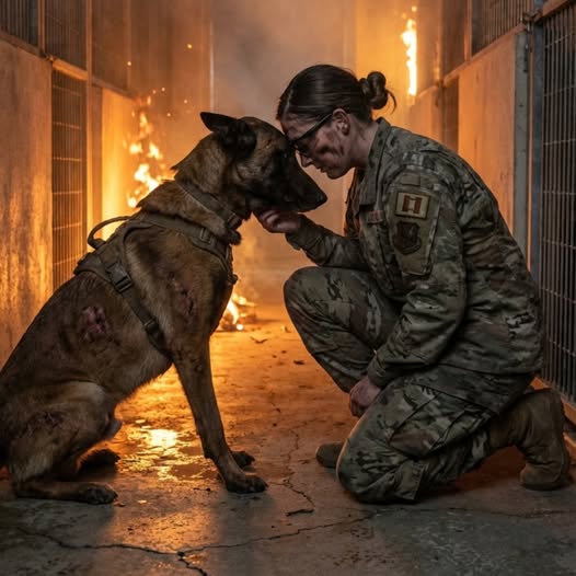 “Touch me and they’ll put you down—so decide now: attack, or believe me.” In a stark kennel corridor, a blind captain stands his ground against a labeled “unadoptable” war dog, and neither warrior is willing to yield.