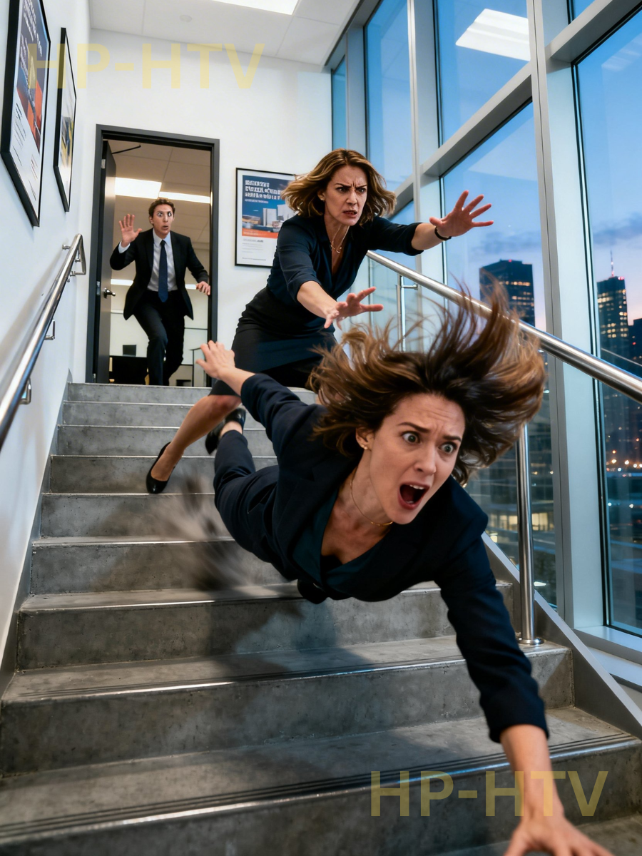 She Waited Until We Were Alone at the Top of the Stairs—Then My Sister Pushed Me When I Took the Promotion She Couldn’t Win