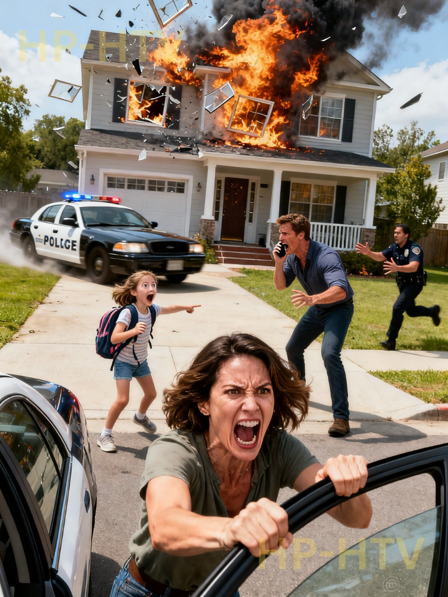 My wife had just gone to the store when my seven-year-old grabbed my sleeve and whispered, “Daddy… we have to get out right now.” I laughed—until an unknown number texted me: “Too late.” As I sped toward the police station, our house erupted in flames behind us. Investigators found bedding, a burner phone, and one order: “She’s gone. Do it now.” The twist? The traitor wasn’t a stranger—it was my wife… and my best friend.