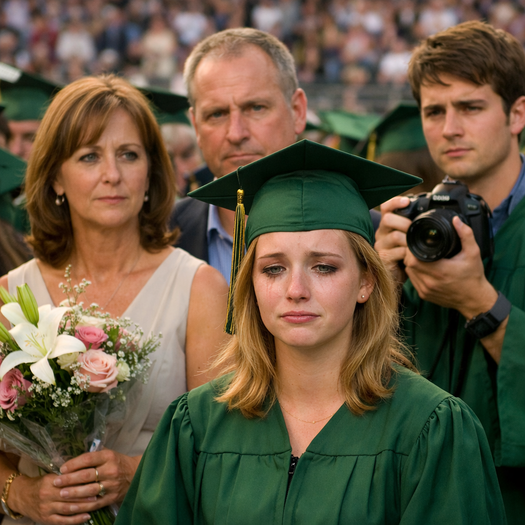 At my twin sister’s graduation, my father lifted his camera for her name—then the dean said, “Please welcome Francis Townsend, our valedictorian and Whitfield Scholar,” and the man who once told me, “You’re smart, but you’re not special. There’s no return on investment with you,” went completely still as I walked toward the podium he never imagined I’d stand on.