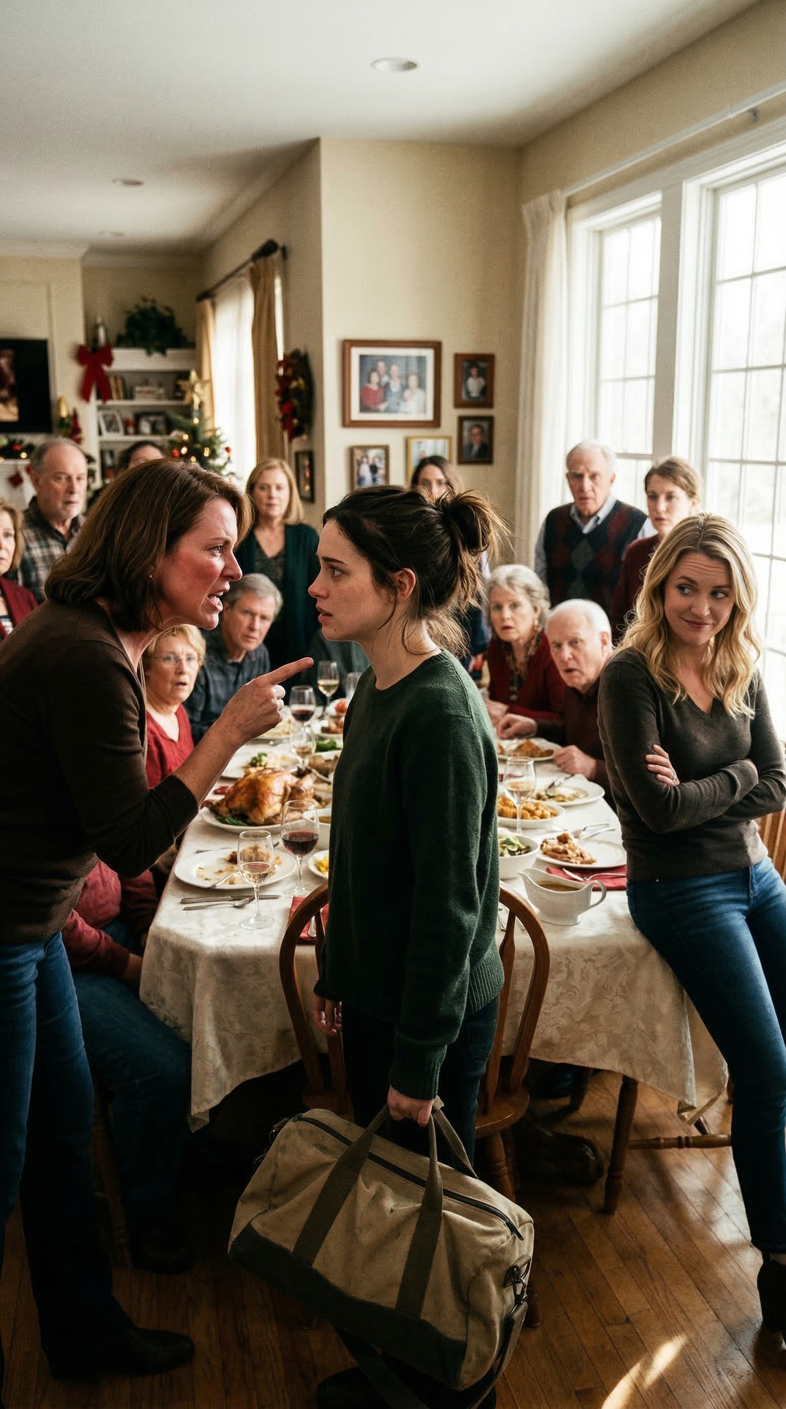 My mother got right in my face at Thanksgiving and shouted that I either pay the mortgage or get out, making sure all forty people in the room heard every word. My sister-in-law laughed and said let’s see how you survive like I was supposed to beg, break, and come crawling back. Instead, I packed my things, walked out, and what happened next left the whole family stunned.