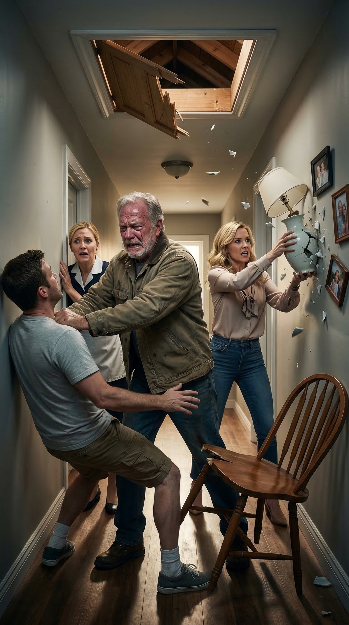 I hired a cleaning lady while my son and his wife were on vacation. An hour later, she called me, sounding panicked. “Sir, there’s someone crying in the attic — it’s not the TV.” I rushed over and found out what they were hiding. My blood began to boil….