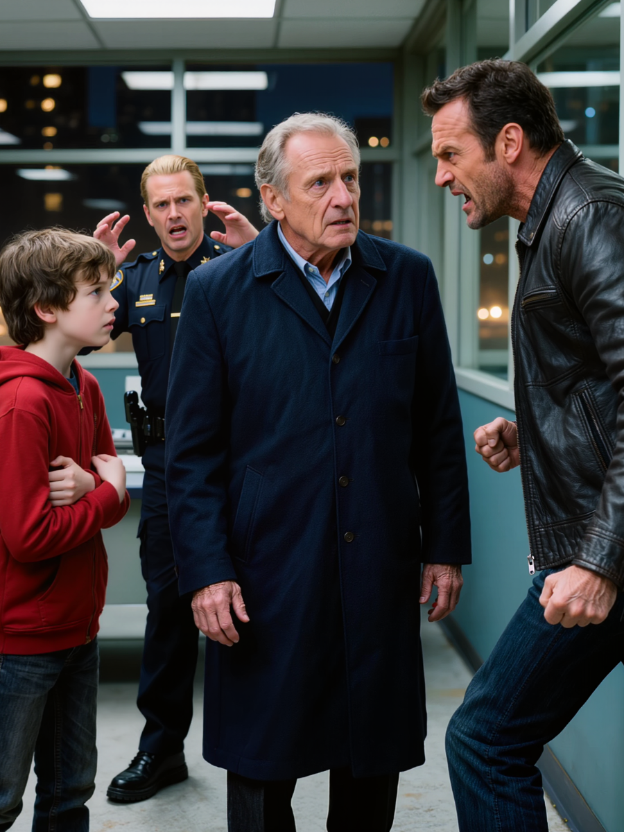 My nephew called me late at night: “Grandpa… I’m at the police station. My stepfather hit me… but he told them I attacked him. My mom doesn’t believe me!” When I arrived at the station, the police officer was pale and stammering: “I’m sorry… I don’t know…”