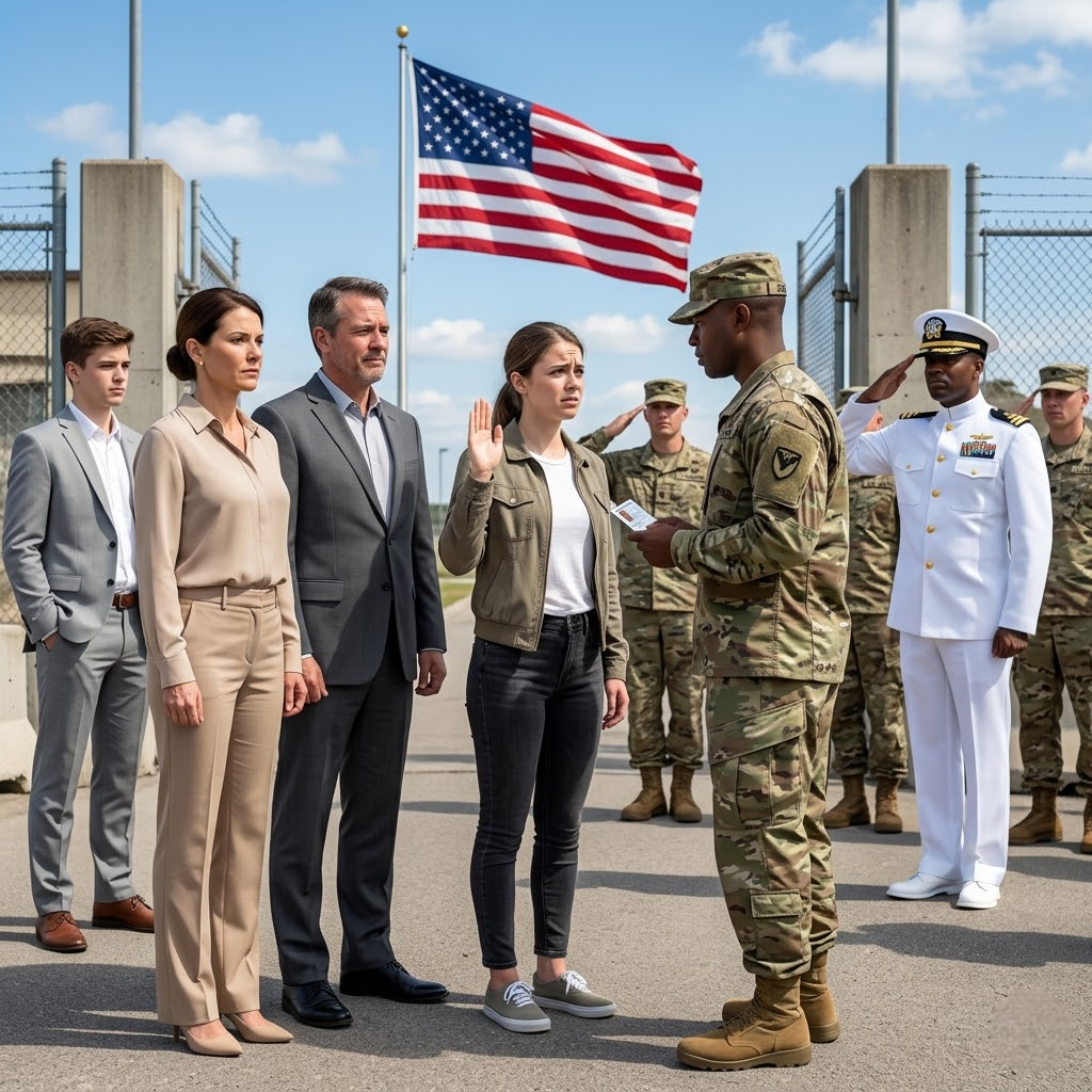 They Erased Me From My Brother’s Ceremony — Until His General Saluted Me ‘Admiral Cartwright’. My name is Leah Cartwright and on the morning my brother was promoted to commander of the Atlantic Strike Division. I stood outside the security gate like a stranger. The petty officer in charge tapped furiously on his tablet, squinting beneath the Virginia sun, trying to find my name.