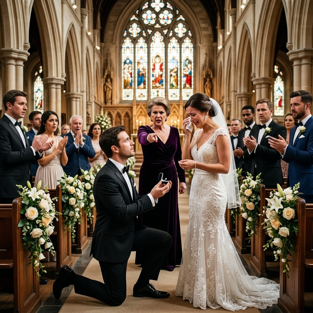 At the altar, my fiancé never came. In front of 400 elite guests, his mother stormed up, tore off my veil, and dumped red wine over my white designer gown. Laughing into the mic, she sneered, “My son will marry a rich girl I chose. You were just a placeholder.” As laughter rose around me and I collapsed in ruin, a calm voice spoke behind me: “Don’t break.” His billionaire boss stepped forward. “Pretend you’re marrying me.” That moment rewrote my life forever.
