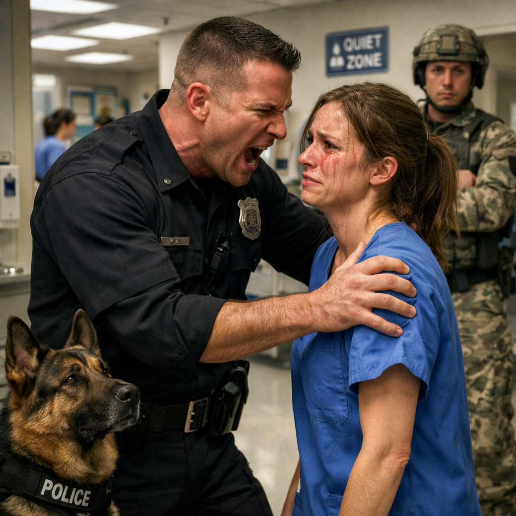 “Take your hands off that nurse right now—or I’ll end this before your badge can save you,” the chilling warning before an ER bully picked the wrong man to threaten.