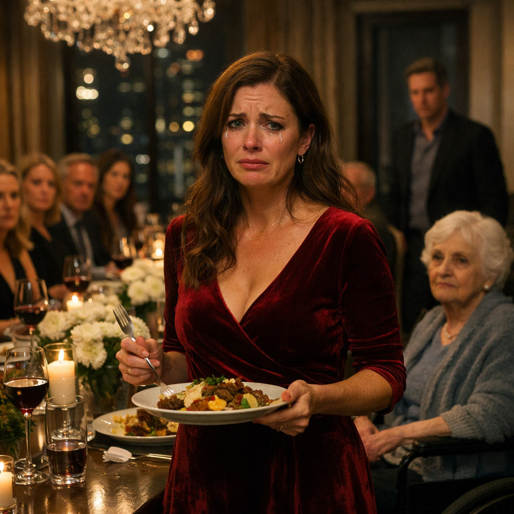 “Take your plate and stand somewhere else,” my aunt hissed, while every seat at my own engagement dinner was taken by relatives who acted like I was invisible. I froze, humiliated, clutching my purse as my father only smiled and sipped his wine. Then he looked at me and said, “You’ll understand in a minute.” I thought it was cruelty—until the doors opened, and someone I never expected walked in.
