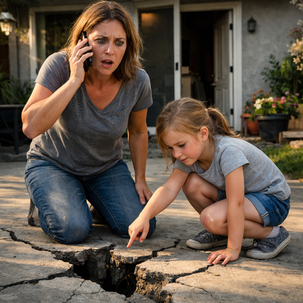 My husband disappeared after the birth of our long-awaited daughter. Six years later, my psychic daughter pointed at the concrete in the garden and said, “Dad wants you to find him as soon as possible.” The moment I heard those words, I turned pale and immediately called the police.