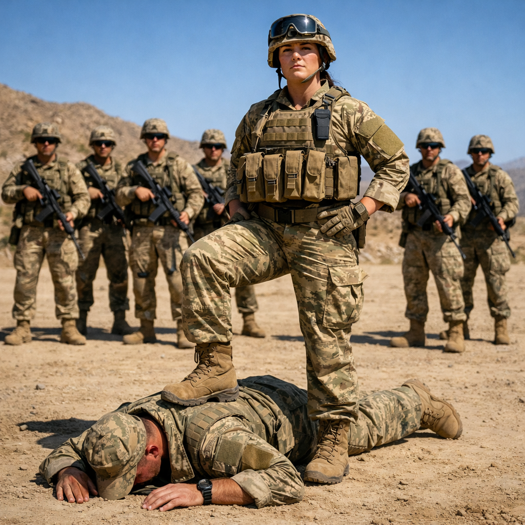 They Trapped Me in a Circle of 12 Men, Thinking I’d Break—They Had No Idea I’d Spent a Decade Hunting in Places They’ve Never Even Heard Of… And When One Hand Touched Me, They Learned Why You Should Fear the Quiet Ones.