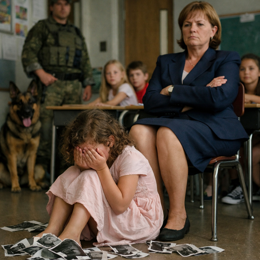 “APOLOGIZE TO MY DAUGHTER—RIGHT NOW.” A Teacher Dismissed Her Dad as “Just a Marine,” Then the Marine and His K9 Walked Into the School…