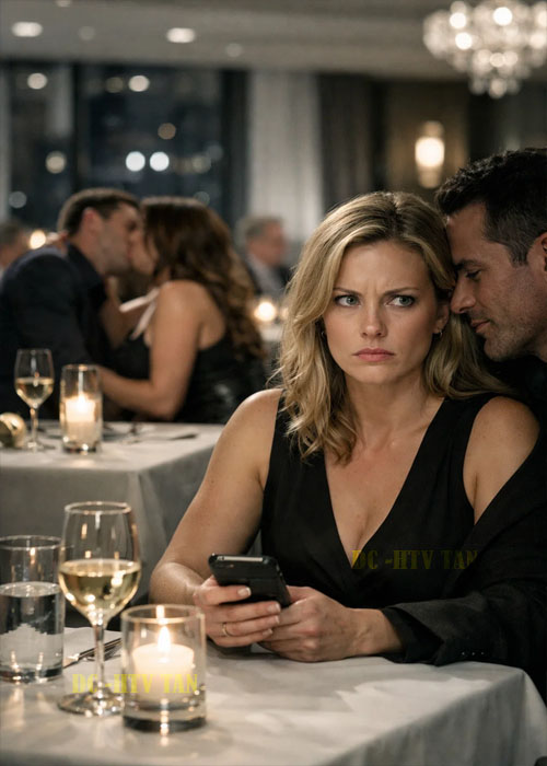 My Husband Texted “Happy Anniversary” — While I Sat Two Tables Away Watching Him Kiss Another Woman…