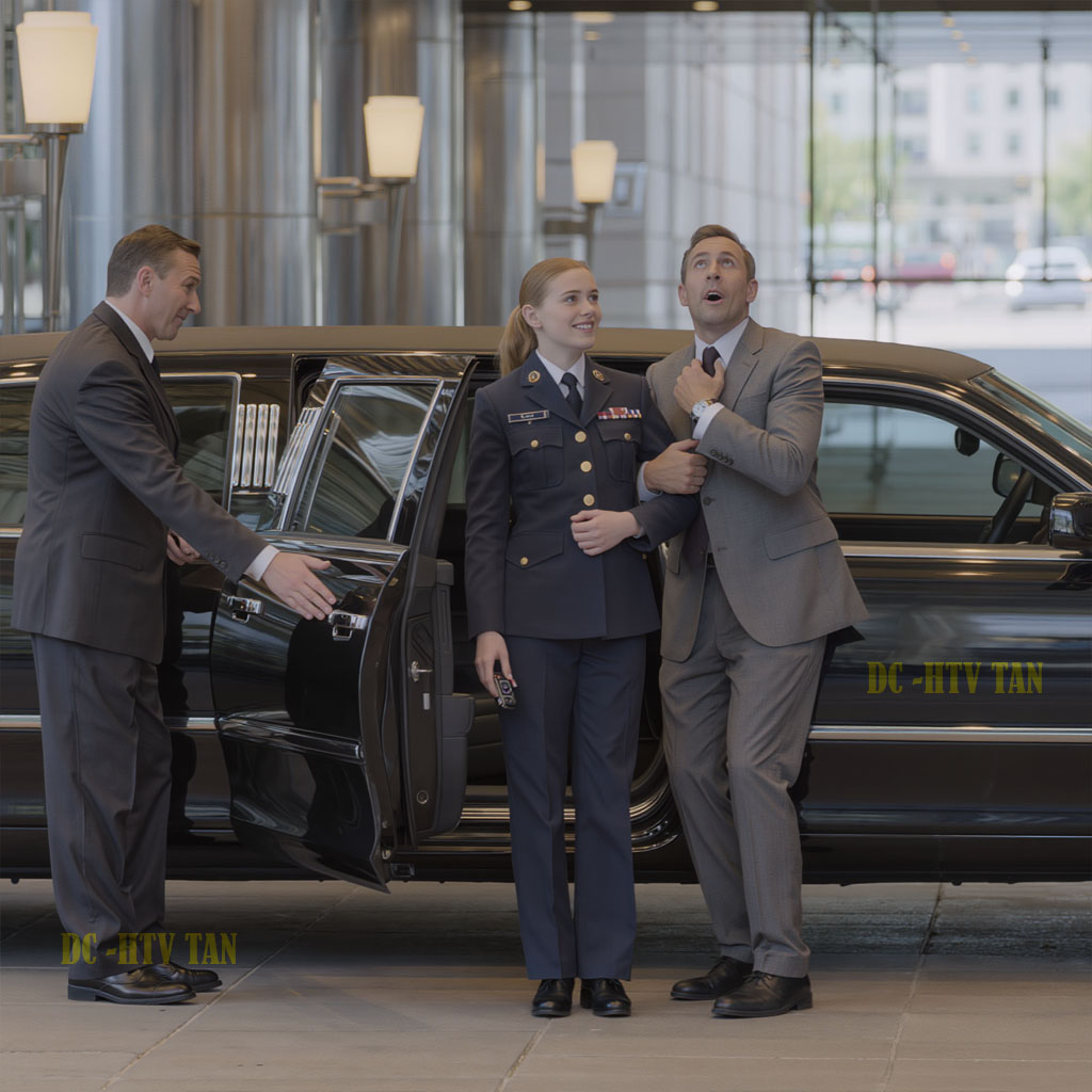 DAD PULLED ME AWAY FROM THE LIMO. “DON’T TOUCH IT! THAT’S FOR VIPS!” “THEY WILL ARREST YOU.” I PRESSED THE UNLOCK BUTTON. THE ARMORED DOORS CLICKED OPEN. “GOOD MORNING, DIRECTOR HEMSWORTH.”  MY DAD FROZE.