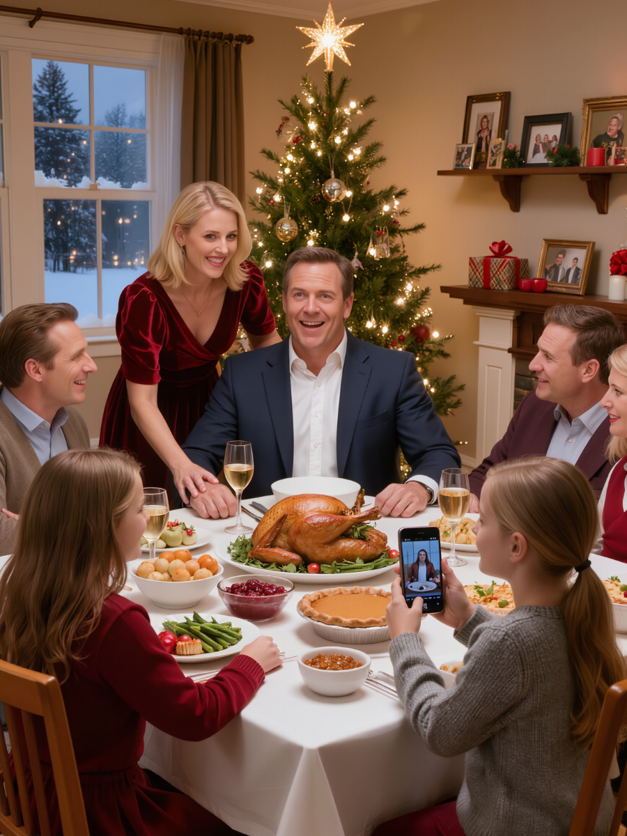 “Stop begging for money,” my dad said at the Christmas dinner, lying calmly in froant of the entire family. My sister smirked, “It’s so pathetic.” Everyone agreed. I didn’t defend myself. I just left and called my bank manager. “Freeze the account. Final 21.” That’s when his lies started blowing up…