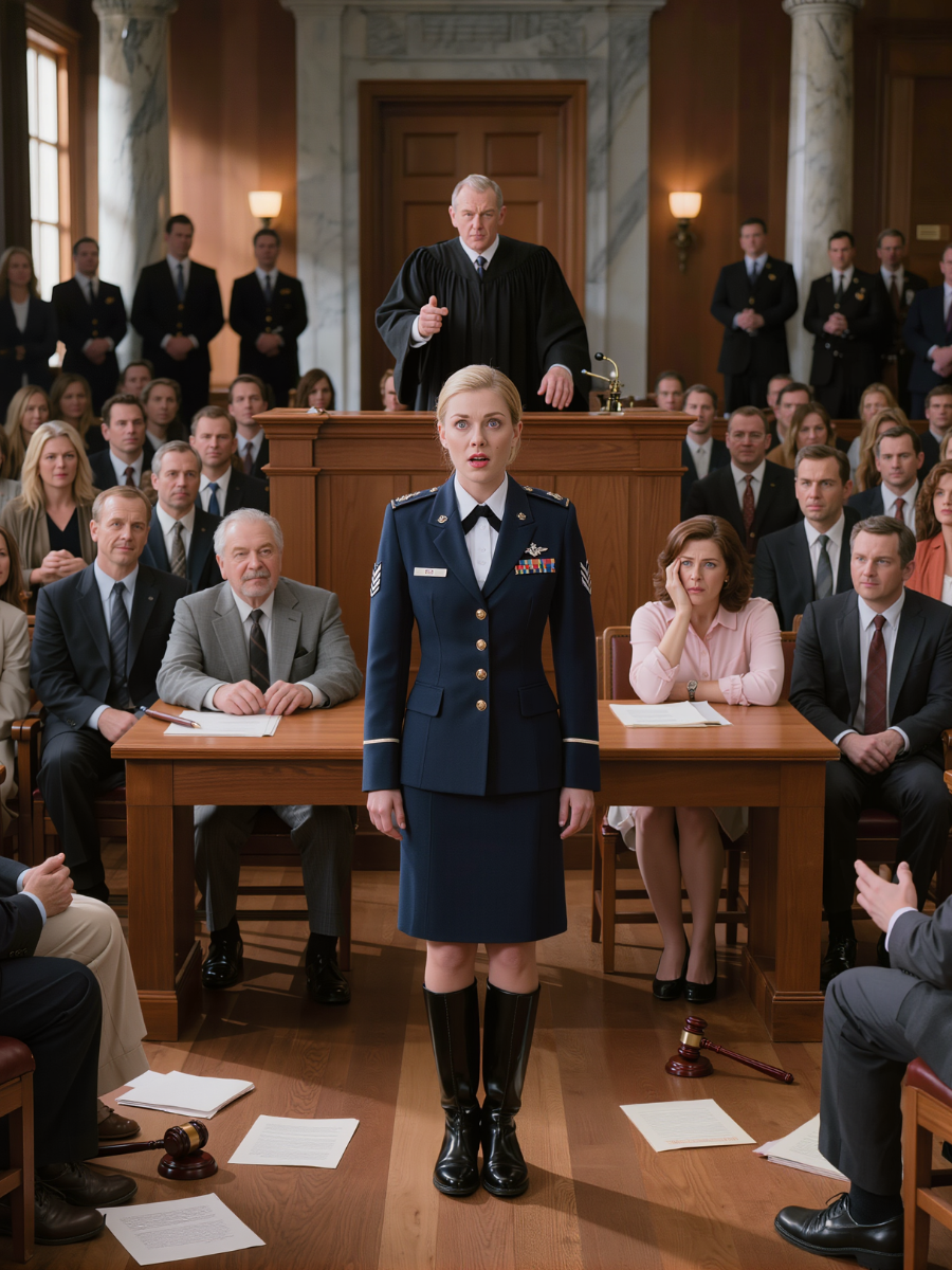 When I walked into the courtroom in my uniform, my father chuckled, and my mother shook her head. The judge froze, his hand trembling as he whispered, ‘My God… is that really her?’ Everyone turned and stared. Nobody knew who I really was until that day…