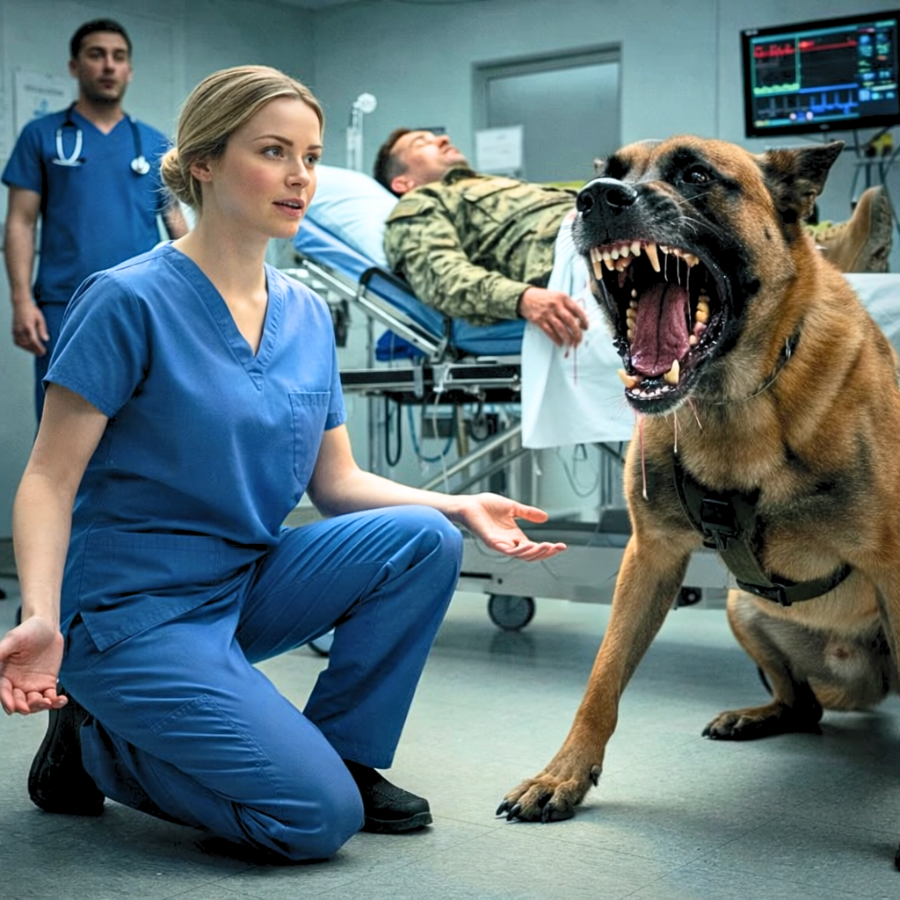 The K9 Wouldn’t Let Anyone Touch the Wounded SEAL — Until a Rookie Nurse Spoke a Secret Unit Code
