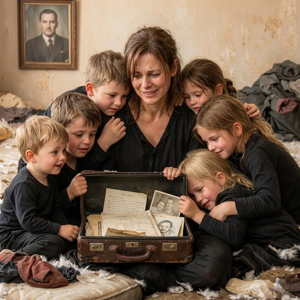 My husband d/i/e/d, leaving me with six children — after his funeral, I found a box he had hidden inside our son’s mattress.